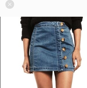 Free People stretch denim mini